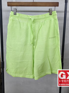 专柜正品DICKIES男士绿色宽松纯棉时尚休闲短裤DK010574C521