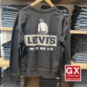 Levi s李维斯男士 圆领印花宽松时尚 专柜正品 黑色卫衣0019C 0000