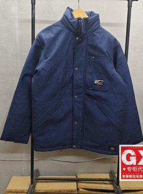 正品Dickies 男时尚保暖深蓝色时尚保暖立领棉服棉衣DK012261C741