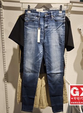 专柜正品Lee优形丹宁417修身收脚做旧深蓝女牛仔裤L13417C283GR