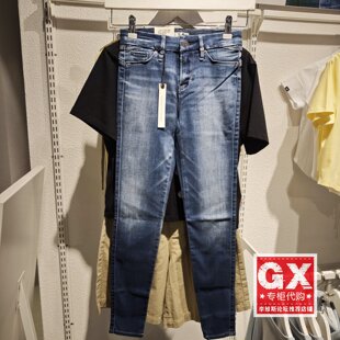 L13417C283GR 收脚做旧深蓝女牛仔裤 专柜正品 Lee优形丹宁417修身