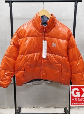 NewEra纽亦华男女MLB保暖系列黑色亮面保暖双面穿羽绒服12877424