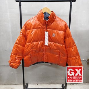 NewEra纽亦华男女MLB保暖系列黑色亮面保暖双面穿羽绒服12877424