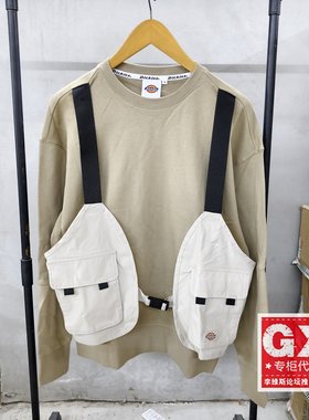 Dickies 男款圆领卡其色假两件宽松休闲运动卫衣DK010943CH11