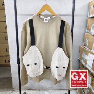 Dickies 男款圆领卡其色假两件宽松休闲运动卫衣DK010943CH11