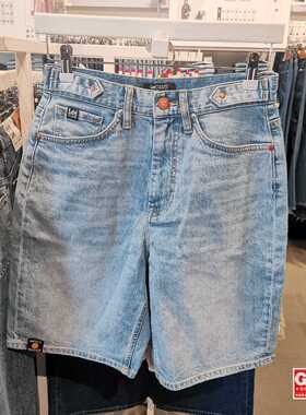 Lee专柜正品男士龙珠联名款浅色牛仔短裤LMB0053735PC00F-A04111