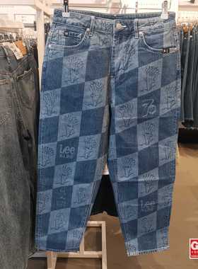 Lee女春夏七喜联名潮流印花牛仔裤宽松微弹LWB1004115PC00FA02569