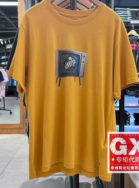 专柜正品Levis李维斯男黄色纯棉圆领印花短袖T恤16143-1586