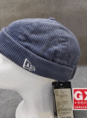 NEWERA纽亦华男女刺绣小标微弯休闲帽条绒蓝色无檐帽12589899