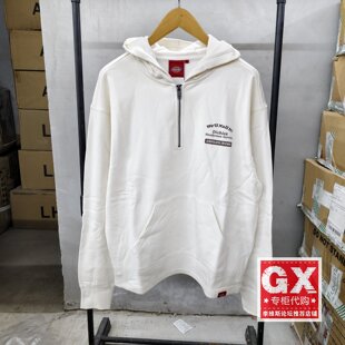 Dickies 男款圆领Logo字母印花宽松休闲连帽卫衣DK012563C101