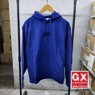 Dickies 男款圆领Logo蓝色印花宽松连帽运动卫衣DK010950S0B1