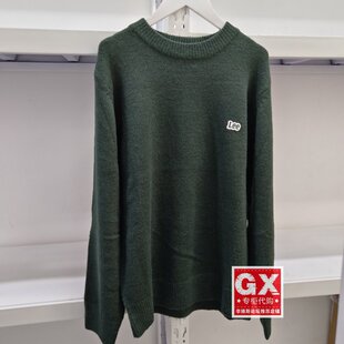 专柜正品 韩国设计军绿男女同款 羊毛衣LUT006387203166 A04827 Lee