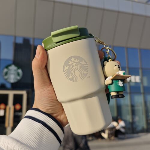 星巴克杯子2026不锈钢保温杯桌面高颜值带挂件随行大容量咖啡水杯