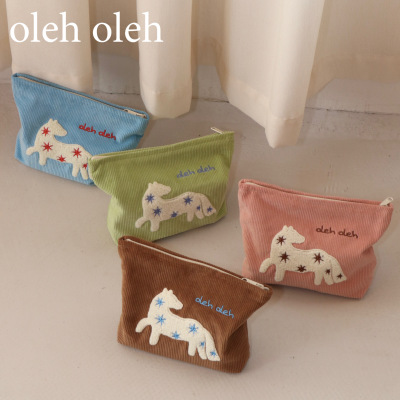 oleholeh刺绣小马便携旅行收纳包