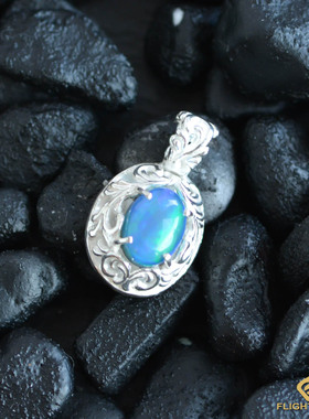 日本正品LaKey全银唐草OPAL小吊坠男女日本手工银饰配饰官方代理