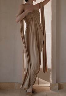 月光奏鸣曲希腊女神裙连衣埃及度假沙丘漠废土风 阿尔忒弥斯之梦