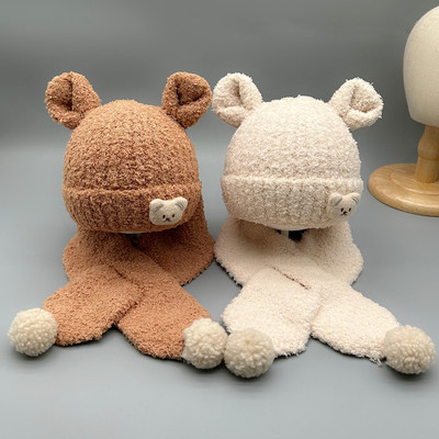 秋冬护耳毛绒可爱宝宝套头帽