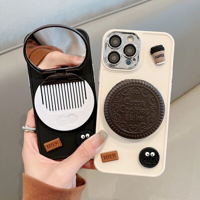 小红书Pura70Ultra畅享60x适用华为mate60便携手机壳畅玩30M饼干90镜子80se荣耀100pro带梳子x50i+网红60plus