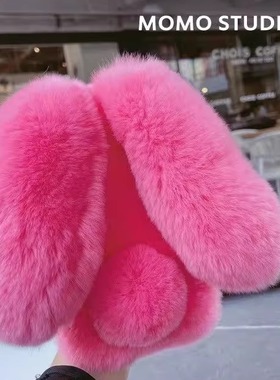 秋冬款保暖手兔子Civi5/4pro/3手机壳适用小米15pro/14/13/12X毛茸茸K60K70e毛绒k80红米Note15pro/14/13t/12