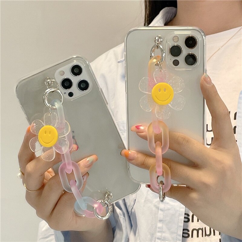 网红小米9se手机壳play女note3笑脸mix2s/3潮max2手提链条8保护套