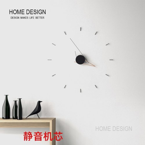 现代简约钟表挂墙家用时钟北欧客厅艺术挂钟创意剪影装饰静音钟表