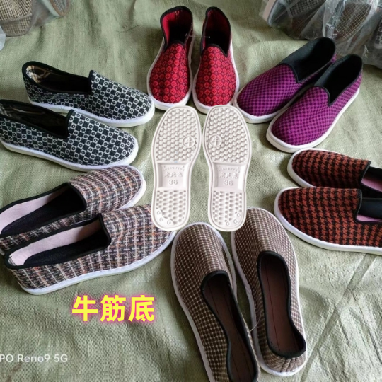 春季手工新款软底不累脚上班懒鞋妈妈单鞋女一脚蹬懒人鞋透气吸汗