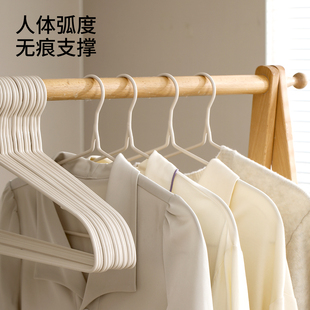 日式夏季衣物专用挂衣架护肩无痕不变形干湿两用钢芯浸塑无接缝
