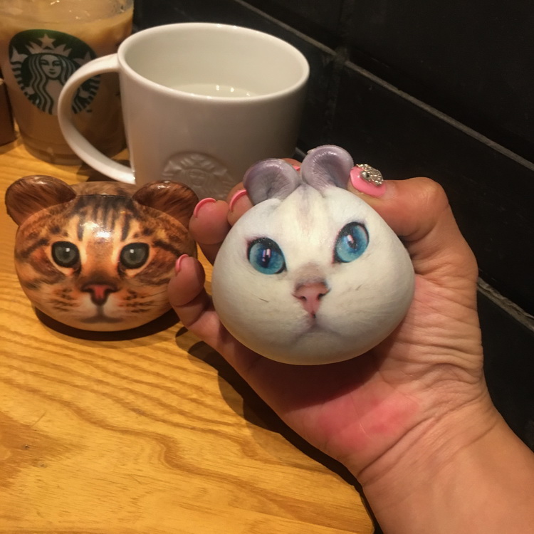 有猫造型减压球慢回弹创意玩具