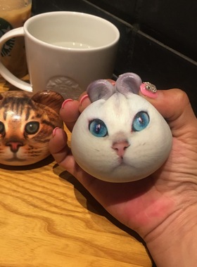 有猫 捏我呀 猫头造型减压球 创意玩具 软软的慢回弹 撸猫 过猫瘾