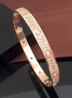 俄罗斯镀玫瑰金螺丝手镯经典手饰轻奢设计个性精致时尚潮流优雅女