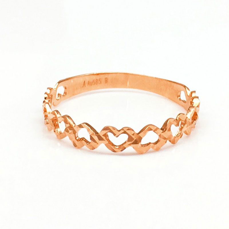 俄罗斯585紫金戒指女轻奢精致时尚简约设计感礼物气质个性小众ins