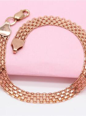 俄罗斯蕾丝链手链大方镀玫瑰金手饰时尚简约欧美高级感