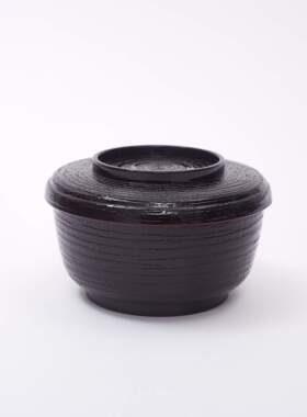 带盖饭碗汤碗小碗 米饭碗日式料理精致碗黑红碗