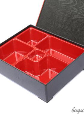 耐高温日式便当盒商务套餐盒五格快餐盒工作套餐餐盒食盒带盖子的