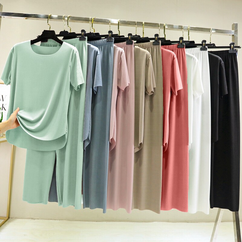 无痕冰丝家居服女士睡衣