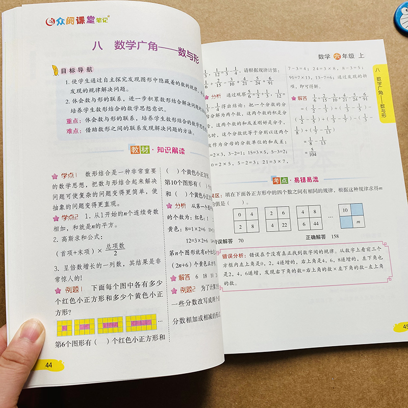 rj版课堂笔记六年级上册数学人教版数学课本讲解重难点知识点6年级