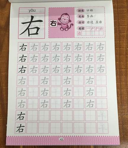 汉字描红本 幼儿园中班大班认字练字本 0-3-6岁宝宝识字字帖 幼升小学前识字书 汉字描红本 幼儿识字