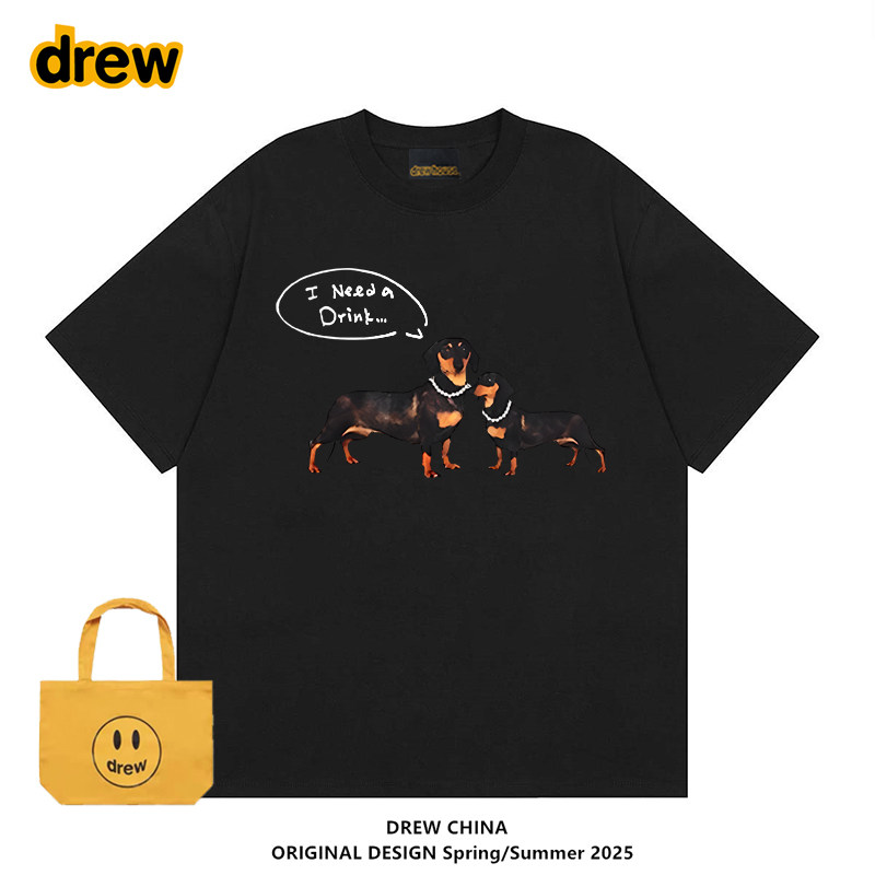 Drew联名jennie同款短袖T恤