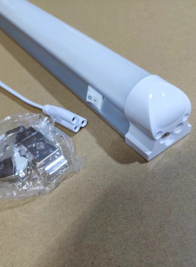 双排LED灯管T8一体化高亮直流日光灯12V24V36V开关低压设备dcAC