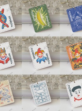 【现货】小丑牌 实体 周边 手工真皮挂件冰箱贴卡套