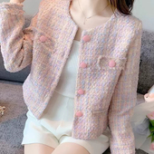 韩版 女精品上衣春秋新款 长袖 小香风短款 名媛高级感法式 显瘦外套