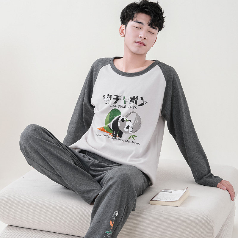 高中生揭阳睡衣男款个性潮搞怪春秋青少年男生秋冬季长袖纯棉学生