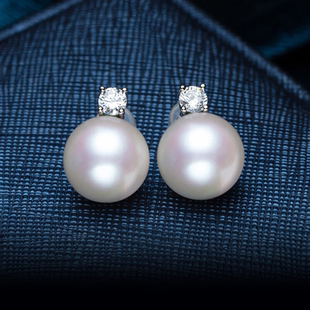 【白亮大珠】气质百搭淡水珍珠耳钉女王妃款珍珠耳环耳饰生日礼物