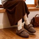 女简约其他踩屎感保暖魔术贴棉鞋 冬季 百搭外穿羊羔绒棉鞋 时尚 新款