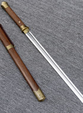 精装高锰钢唐横刀短刀冷兵器一体手工锻打防身刀剑镇宅宝刀未开刃