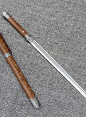 龙泉高锰钢唐横刀短刀冷兵器一体手工锻打防身刀剑镇宅宝刀未开刃