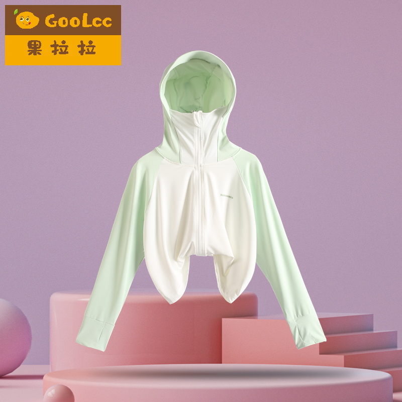 果拉拉拼色遮阳防晒衣男女同款