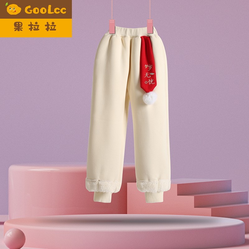 中国风女童拜年裤棉裤红色新中式儿童年服裤子加绒加厚男童2025冬,童装/婴儿装/亲子装,裤子,淘宝优惠券,粉丝福利购,淘宝优惠卷