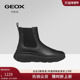 GEOX杰欧适女鞋 2025秋冬真皮纯色短靴女厚底圆头时装 靴子