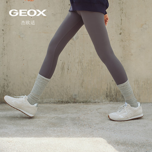 GEOX杰欧适早春女厚底圆头休闲鞋